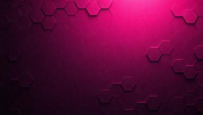 The primary subject of the image is a purple wall with a pattern of hexagons. The setting is a room with a pink background. The visual style is a close-up of the wall, showcasing the hexagonal pattern. The colors and mood of the image are predominantly purple and pink, creating a warm and inviting atmosphere.