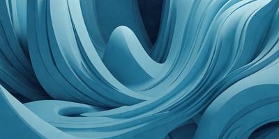 The primary subject of the image is a blue, swirling, and curling sculpture. The setting is a blue background, which complements the sculpture's color. The visual style is a combination of digital art and illustration, creating a unique and artistic representation. The colors and mood of the image are predominantly blue, which gives it a calming and serene atmosphere.