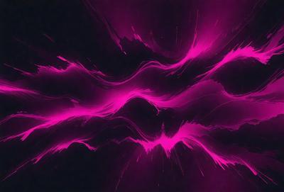 The primary subject of the image is a pink, swirling, and flowing pattern. The setting is a dark background, which contrasts with the vibrant pink color of the pattern. The visual style appears to be a combination of digital art and illustration, creating a dynamic and eye-catching design. The colors and mood of the image are predominantly pink, giving it a warm and lively atmosphere.