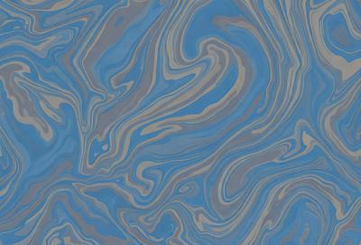 The primary subject of the image is a blue and brown swirling pattern, which appears to be a painting or a digital artwork. The setting is a blue background, and the visual style suggests that it is a digital artwork. The dominant colors are blue and brown, creating a mood of depth and complexity.