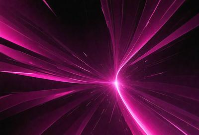 The primary subject of the image is a bright pink light, which appears to be a neon light or a light source. The light is shining through a dark background, creating a striking contrast. The visual style of the image is a close-up of the light source, emphasizing its brightness and intensity. The colors and mood of the image are predominantly pink, creating a warm and vibrant atmosphere.