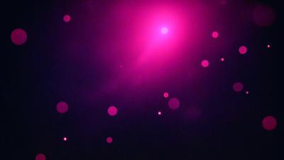 The primary subject of the image is a bright pink light, which appears to be a neon sign or a light source. The setting is a dark background, which contrasts with the bright pink light. The visual style of the image is a close-up of the pink light, emphasizing its vibrant color. The colors and mood of the image are predominantly pink, creating a warm and inviting atmosphere.