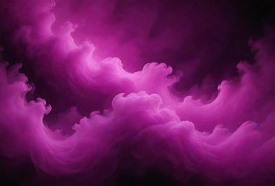 The primary subject of the image is a purple cloud, which is the main object, scene, or focus of the image. The setting or background is a dark, cloudy sky, which adds to the overall atmosphere of the image. The visual style of the image is a digital art or illustration, as it appears to be a painting or drawing of a purple cloud. The colors and mood of the image are predominantly purple, creating a sense of calmness and serenity.