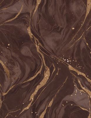 The primary subject of the image is a marble-like surface with a gold and brown color scheme. The setting is a close-up of the marble, showcasing its intricate patterns and textures. The visual style is a combination of a photo and digital art, creating a unique and eye-catching design. The colors and mood of the image are warm and inviting, with the gold and brown tones evoking a sense of luxury and sophistication.