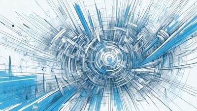 The primary subject of the image is a blue and white circular object, which appears to be a futuristic or abstract design. The setting is a blue background, which complements the colors of the circular object. The visual style of the image is digital art or illustration, as it is a detailed and intricate design. The colors and mood of the image are predominantly blue and white, creating a sense of calmness and sophistication.