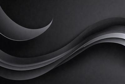The primary subject of the image is a large, curved metal sculpture. The setting is a black background, which contrasts with the metal sculpture. The visual style is a combination of digital art and illustration, creating a unique and artistic representation of the metal sculpture. The colors and mood of the image are predominantly dark, with the metal sculpture being the main focal point.