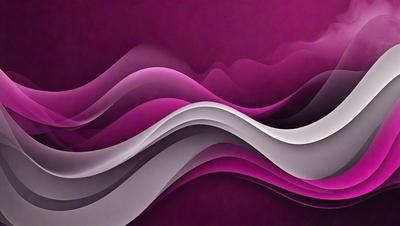 The primary subject of the image is a purple and white wave pattern. The setting is a purple background, which creates a visually striking contrast with the wave pattern. The visual style is a combination of digital art and illustration, giving the image a modern and artistic appearance. The dominant colors are purple and white, creating a calming and soothing atmosphere.