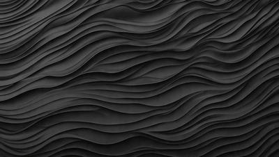 The primary subject of the image is a black and white patterned wallpaper. The setting is a black background, which emphasizes the pattern and texture of the wallpaper. The visual style is a close-up of the wallpaper, showcasing its intricate design. The colors and mood of the image are predominantly black and white, giving it a classic and timeless appearance.