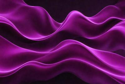 The primary subject of the image is a purple wave pattern, which is the main object, scene, or focus of the image. The setting or background is a dark purple surface, which adds to the overall atmosphere. The visual style of the image is a digital art or illustration, as it is a pattern or texture that is created digitally. The dominant colors in the image are purple and dark purple, which contribute to a calm and serene mood.