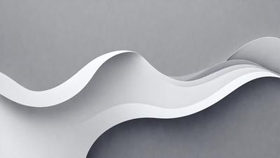 The primary subject of the image is a white paper wave, which is the main object, scene, or focus of the image. The setting is a gray background, which provides a contrasting environment for the paper wave. The visual style of the image is a digital art or illustration, as it is a creative representation of a wave. The colors and mood of the image are predominantly white, giving it a clean and minimalist appearance.