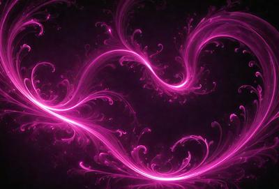 The primary subject of the image is a purple swirl, which is the main object, scene, or focus of the image. The setting or background is a dark purple surface, which adds to the overall atmosphere. The visual style of the image is digital art, as it appears to be a digital illustration or drawing. The dominant colors in the image are purple and pink, creating a vibrant and lively mood.