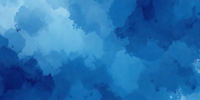 The primary subject of the image is a blue sky with clouds. The setting is a cloudy day, and the visual style is a painting or drawing. The colors and mood are predominantly blue, creating a calm and serene atmosphere.