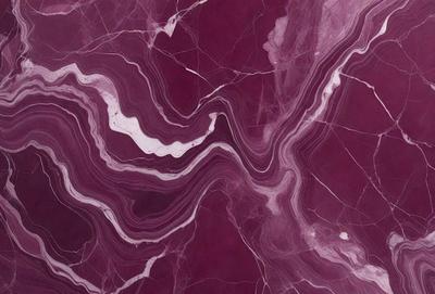 The primary subject of the image is a marbled surface, which appears to be a piece of marble or a marbled wall. The setting is a room with a purple color scheme, giving the space a unique and elegant atmosphere. The visual style of the image is a close-up of the marbled surface, showcasing its intricate patterns and textures. The colors and mood of the image are predominantly purple, creating a serene and sophisticated ambiance.