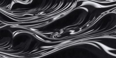 The primary subject of the image is a black and white photo of a wave. The setting is a dark background, and the visual style is a close-up of the wave. The colors and mood of the image are predominantly black and white, creating a dramatic and moody atmosphere.