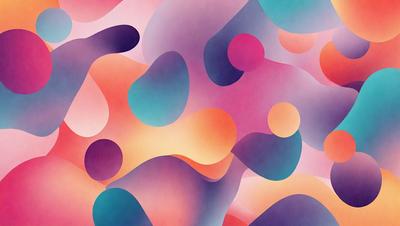 The primary subject of the image is a colorful, abstract pattern featuring a mix of blue, pink, and orange colors. The setting is a pink and blue background, which adds to the vibrant atmosphere of the scene. The visual style is a combination of digital art and illustration, creating a unique and eye-catching design. The overall mood of the image is lively and energetic, with the bold colors and intricate patterns capturing the viewer's attention.