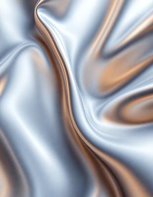 The primary subject of the image is a silver metal surface, which appears to be a metal sheet or a piece of metal art. The setting is a room with a wall, and the visual style is a close-up of the metal surface. The colors and mood of the image are predominantly silver and metallic, giving it a sleek and modern appearance.