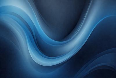 The primary subject of the image is a blue wave, which is the main focus of the scene. The setting is a dark blue background, creating a contrasting effect with the blue wave. The visual style of the image is a digital art or illustration, as it appears to be a painting or drawing of a wave. The dominant colors in the image are blue and black, giving it a calm and serene atmosphere.