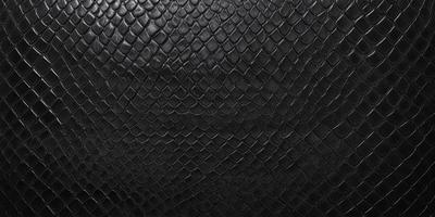 The primary subject of the image is a close-up of a black leather material, possibly a piece of leather furniture or a leather item. The setting is a dark room, and the visual style appears to be a photo. The colors and mood of the image are predominantly dark and moody, with the black leather material being the main focus.