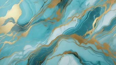 The primary subject of the image is a blue and gold marble-like surface, which appears to be a decorative wall or tabletop. The setting is a room with a blue and gold marble-like surface, which is the main focus of the image. The visual style is a close-up of the marble-like surface, showcasing its intricate patterns and colors. The dominant colors are blue and gold, creating a luxurious and elegant atmosphere.
