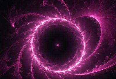 The primary subject of the image is a pink circle with a purple background. The circle appears to be a part of a larger design, possibly a floral pattern. The visual style of the image is a combination of digital art and illustration, creating a unique and eye-catching design. The colors and mood of the image are predominantly pink and purple, giving it a warm and inviting atmosphere.