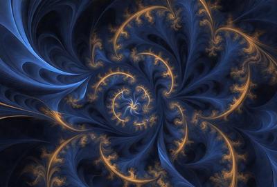 The primary subject of the image is a blue spiral pattern, which is the main object, scene, or focus of the image. The setting or background features a blue and yellow swirl pattern, creating a visually appealing and vibrant atmosphere. The visual style of the image is a combination of photo and digital art, as it appears to be a close-up of a spiral pattern with a blue and yellow background. The colors and mood of the image are predominantly blue and yellow, giving it a warm and inviting feel.