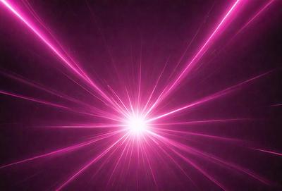 The primary subject of the image is a bright pink light, which appears to be a neon light or a light source with a pink hue. The light is shining in a dark room, creating a striking contrast between the light and the darkness. The setting is a dark room, and the visual style is a close-up of the pink light source. The colors and mood of the image are predominantly pink, creating a warm and inviting atmosphere.