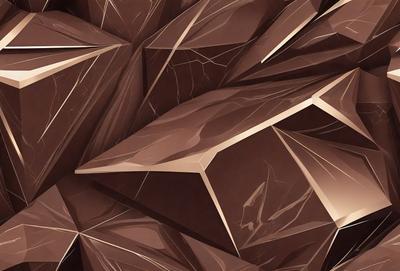 The primary subject of the image is a close-up of a brown, textured surface, possibly a piece of art or a decorative item. The setting appears to be a room with a brown wall, and the visual style is a combination of a photo and digital art. The colors and mood of the image are warm and earthy, with the brown surface being the dominant color.