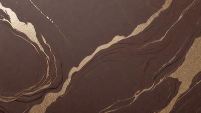 The primary subject of the image is a piece of artwork featuring a gold-colored design. The setting is a brown background, which complements the artwork. The visual style appears to be a combination of digital art and illustration, creating a unique and eye-catching piece. The colors and mood of the artwork are warm and inviting, with the gold color evoking a sense of luxury and sophistication.