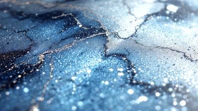 The primary subject of the image is a blue and white swirling pattern, which appears to be a digital art or illustration. The setting is a blue background, and the visual style is a combination of digital art and illustration. The colors and mood of the image are predominantly blue and white, creating a sense of depth and movement.