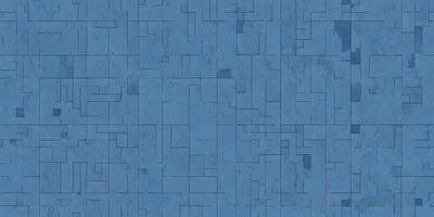 The primary subject of the image is a blue tile wall. The setting is a room with a blue tile floor. The visual style is a close-up of the blue tile wall, showcasing the pattern and texture of the tiles. The colors and mood of the image are predominantly blue, creating a calm and serene atmosphere.