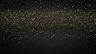 The primary subject of the image is a close-up of a sparkling, glittering, and shiny background. The setting is a dark background, which contrasts with the bright and shiny elements. The visual style is a combination of a photo and digital art, creating a unique and eye-catching effect. The colors and mood of the image are predominantly gold and shiny, giving it a warm and inviting atmosphere.