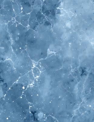The primary subject of the image is a blue and white marbled surface, which appears to be a wall or a piece of art. The setting is a dark blue background, which contrasts with the lighter blue and white marbled surface. The visual style is a close-up of the marbled surface, showcasing its intricate patterns and textures. The colors and mood of the image are predominantly dark and moody, with the blue and white marbled surface serving as a striking focal point.
