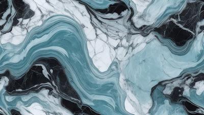 The primary subject of the image is a marble-like pattern, which is the main object, scene, or focus of the image. The setting or background features a blue and white marble-like pattern, which gives the image a unique and visually appealing appearance. The visual style of the image is a combination of photo and digital art, creating a realistic yet artistic representation of the marble-like pattern. The colors and mood of the image are predominantly blue and white, giving it a clean, elegant, and sophisticated feel.