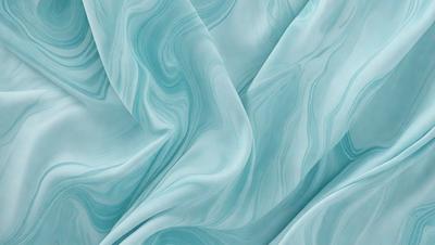 The primary subject of the image is a blue and white patterned fabric. The setting is a blue background, which creates a visually appealing contrast with the fabric. The visual style is a digital art or illustration, as the fabric appears to be a digital rendering. The colors and mood of the image are predominantly blue and white, giving it a clean and elegant appearance.