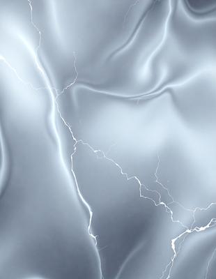The primary subject of the image is a close-up of a white sheet with a lightning bolt pattern. The sheet appears to be made of silk, giving it a luxurious and elegant appearance. The setting is a room with a blue wall, which adds a contrasting color to the scene. The visual style is a combination of digital art and illustration, creating a unique and artistic representation of the lightning bolt pattern. The colors and mood of the image are predominantly blue and white, giving it a calm and serene atmosphere.