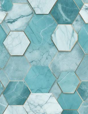 The primary subject of the image is a blue and white marble wall. The setting is a room with a blue and white marble wall as the main focus. The visual style is a close-up of the marble wall, showcasing its intricate patterns and textures. The dominant colors are blue and white, creating a serene and elegant atmosphere.
