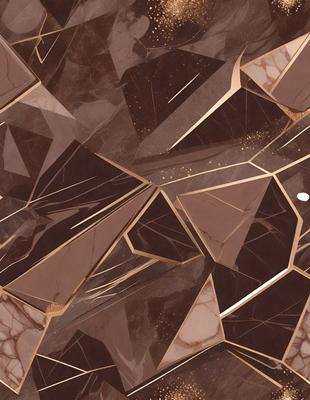 The primary subject of the image is a close-up of a marble tile pattern. The setting is a marble surface, and the visual style appears to be a combination of a photo and digital art. The colors and mood of the image are predominantly brown and earthy tones, giving it a natural and elegant appearance.