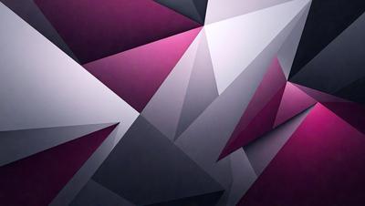 The primary subject of the image is a geometric pattern, featuring a combination of pink and gray tones. The setting is a dark background, which contrasts with the bright colors of the pattern. The visual style appears to be a digital art or illustration, as it showcases a complex and intricate design. The dominant colors in the image are pink and gray, creating a visually striking and modern atmosphere.