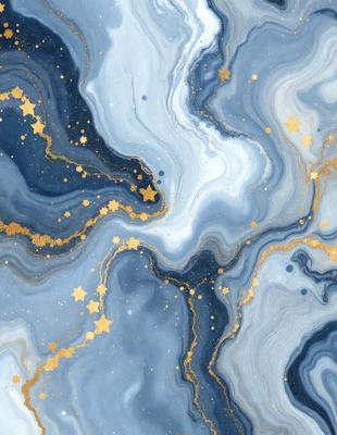 The primary subject of the image is a blue and gold starry background. The setting is a blue and gold starry background, which creates a unique and visually appealing environment. The visual style of the image is a combination of digital art and illustration, giving it a creative and artistic appearance. The dominant colors in the image are blue and gold, which contribute to a serene and calming atmosphere.