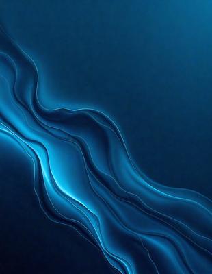 The primary subject of the image is a blue, swirling, and flowing pattern. The setting is a dark blue background, which contrasts with the swirling pattern. The visual style is a digital art or illustration, creating a dynamic and captivating scene. The dominant colors are blue and black, giving the image a calm and serene atmosphere.