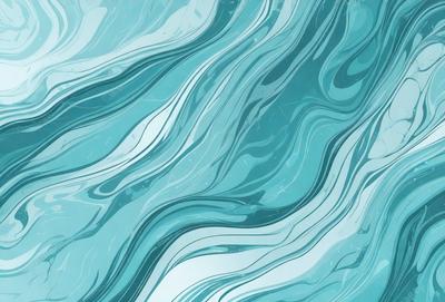 The primary subject of the image is a blue and white patterned surface, which appears to be a wall or a piece of artwork. The setting is a room with a blue and white color scheme. The visual style is a combination of digital art and illustration, creating a unique and eye-catching design. The dominant colors are blue and white, giving the scene a calm and soothing atmosphere.