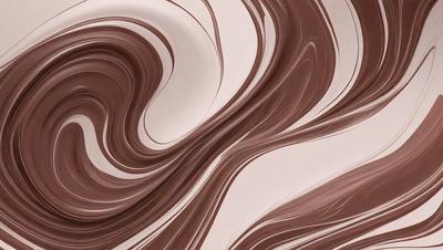 The primary subject of the image is a close-up of a chocolate-colored swirl, which appears to be a pattern or texture. The setting is a white surface, possibly a wall or a table, which provides a contrasting background for the swirl. The visual style of the image is a close-up, focusing on the intricate details of the swirl. The colors and mood of the image are predominantly brown and earthy, creating a warm and inviting atmosphere.