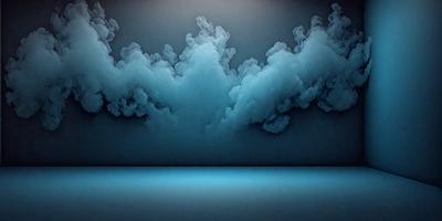 The primary subject of the image is a large, blue cloud. The cloud is floating in a blue sky, creating a serene and calming atmosphere. The setting is a vast, open space with no visible landmarks or objects, giving the viewer a sense of freedom and openness. The visual style of the image is a combination of digital art and illustration, with the cloud's shape and texture being skillfully rendered. The dominant colors in the image are blue and white, with the blue cloud being the most prominent feature.