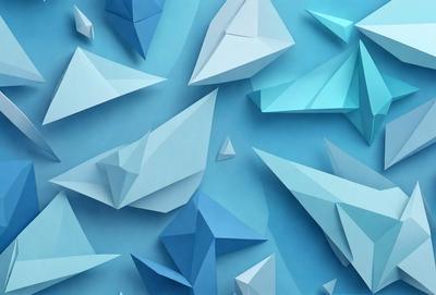 The primary subject of the image is a blue background with a pattern of white paper airplanes. The setting is a blue sky, and the visual style is a digital art or illustration. The dominant colors are blue and white, creating a calm and soothing atmosphere.