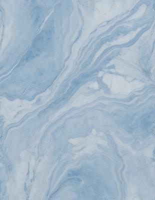 The primary subject of the image is a blue marble tile with a white and blue pattern. The setting is a bathroom, as indicated by the presence of the marble tile. The visual style is a close-up of the tile, showcasing its intricate design. The colors and mood of the image are predominantly blue and white, creating a clean and elegant atmosphere.