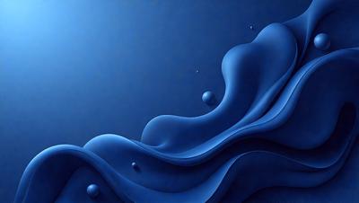 The primary subject of the image is a blue wave, which is the main object, scene, or focus of the image. The setting or background is a blue sky, and the visual style is digital art. The dominant colors and overall atmosphere are blue and calming.