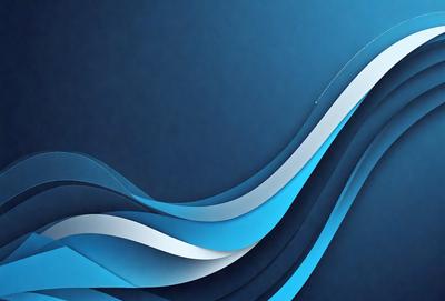 The primary subject of the image is a blue and white wave, which is the main focus of the scene. The setting is a blue background, which provides a contrasting and visually appealing environment. The visual style of the image is a combination of digital art and illustration, creating a dynamic and engaging representation of the wave. The dominant colors in the image are blue and white, which contribute to a calming and serene atmosphere.