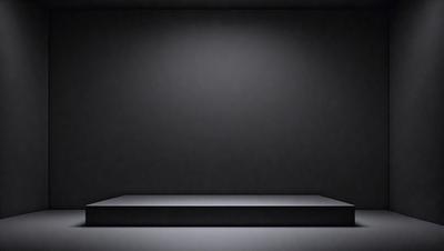 The primary subject of the image is a black wall with a white frame. The setting is a dark room, and the visual style is a black and white photo. The colors and mood of the image are predominantly dark and moody, with the black wall and white frame creating a stark contrast.