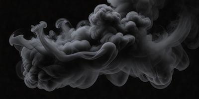 The primary subject of the image is a cloud of smoke, which is the main object, scene, or focus of the image. The setting or background is a dark, smoky environment, which adds to the overall atmosphere. The visual style of the image is a black and white photo, which gives it a classic and timeless appearance. The colors and mood of the image are dominated by the dark, smoky tones, creating a moody and dramatic scene.