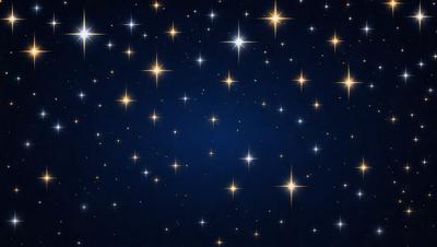 The primary subject of the image is a night sky filled with stars. The setting is a dark, starry background, and the visual style is a digital art or illustration. The colors and mood of the image are predominantly dark and serene, with the bright stars creating a sense of wonder and tranquility.
